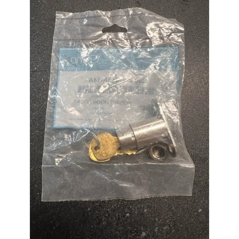 Compx‎ National Sliding Door Lock, Nickel, Key C413A C8043-C413A-14A